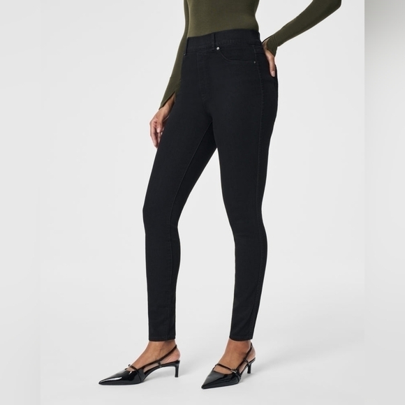 Spanx Black Jeggings Size Medium - Picture 2 of 9